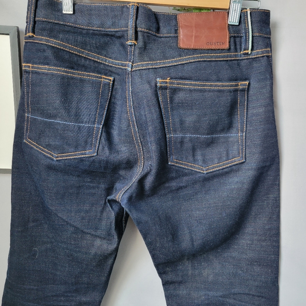 Gustin Slim #541 Rainbow Selvedge Indigo Denim Jeans‎ 31 - Picture 4 of 16